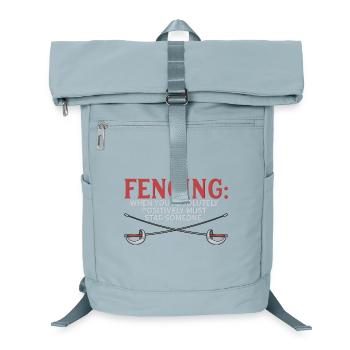 Funny Fencing Absolutely Must Stab Someone Art - Laptop-Rucksack  - Eisblau - Vorne