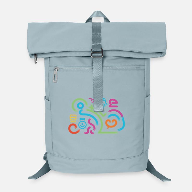 Tourbillon abstrait vibrant de couleurs Sac à dos ordinateur