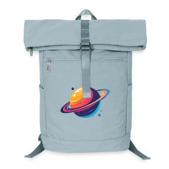 Neon Planetenkosmos Planet mit Ring und Monden - Laptop-Rucksack  - Eisblau - Vorne