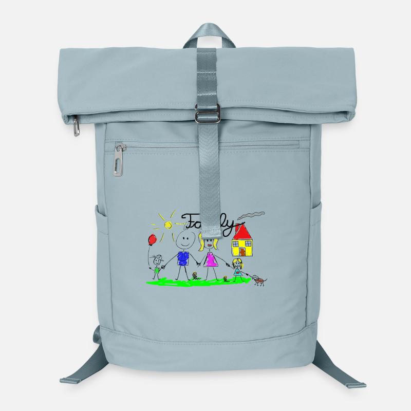 Family Line Drawing Laptop Backpack