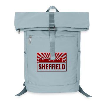 Sheffield Skyline Rot Neon - Laptop-Rucksack  - Eisblau - Vorne