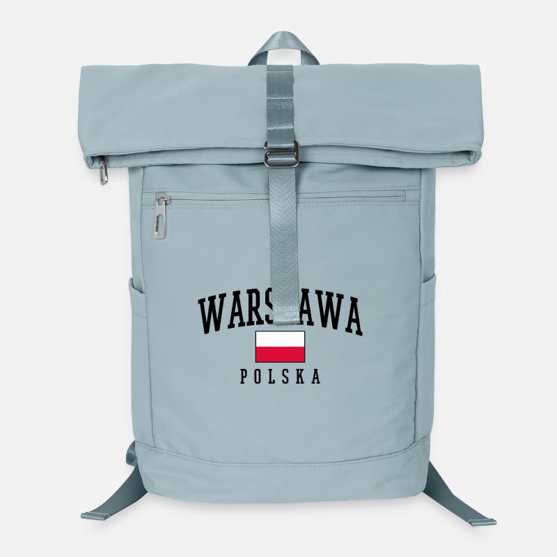 Minimalistische Polnische Flagge Farbblock Laptop-Rucksack 