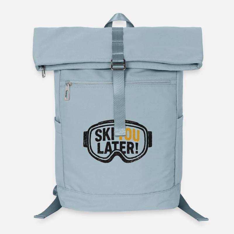 Ski You Later – Grunge Ski Goggles - Laptop Backpack - ice blue