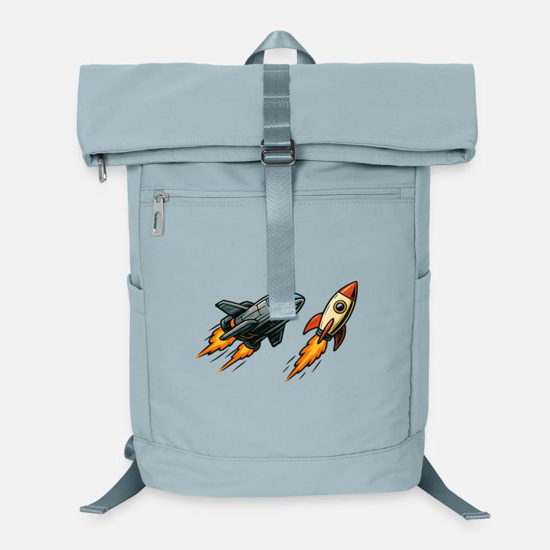 Rocket Sprint Cartoon Space Laptop Backpack