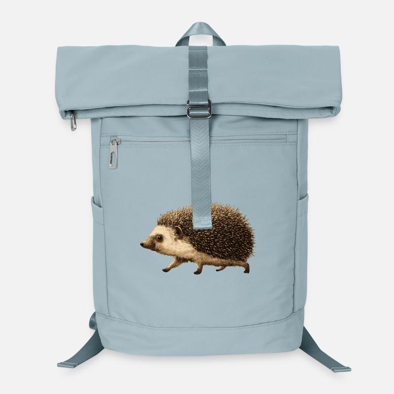 lustiger Igel - Laptop-Rucksack  - Eisblau