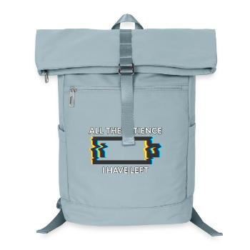 Ma patience restante - Blague - Batterie faible - Sac à dos ordinateur - bleu glacier - Devant