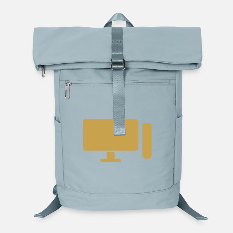Minimal PC Setup Icon – Gamer Design Laptop-Rucksack 