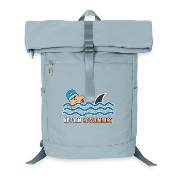Dessin animé sans forme : pas de natation - Sac à dos ordinateur - bleu glacier - Devant