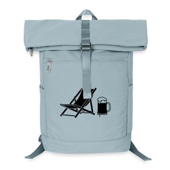 Deck Chair Beer Holiday Icon - Laptop Backpack - ice blue - Front