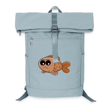 Grumpy Goldfish Cartoon - Laptop-Rucksack  - Eisblau - Vorne