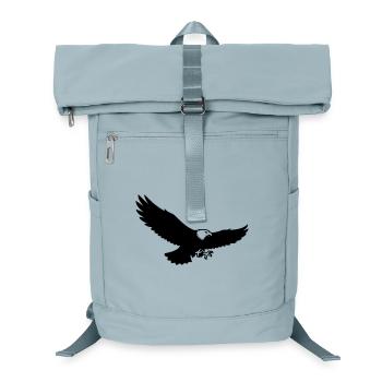 Logo de l’oiseau de proie en silhouette d’aigle - Sac à dos ordinateur - bleu glacier - Devant
