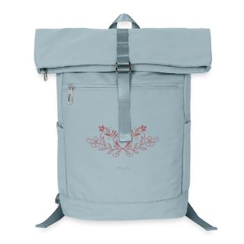 Feminine florale Line Art Bloom - Laptop-Rucksack  - Eisblau - Vorne