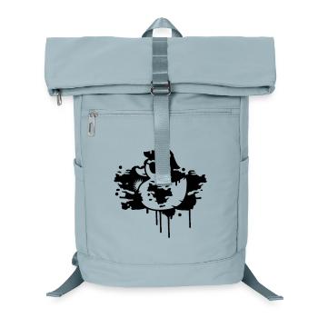 Piraten Gummi Ente mit einem Piraten Hut und - Laptop-Rucksack  - Eisblau - Vorne