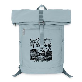 Flensburg - Hafenstadt - Laptop-Rucksack  - Eisblau - Vorne