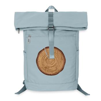 A wooden disc with annual rings and a gap - Laptop Backpack - ice blue - Front