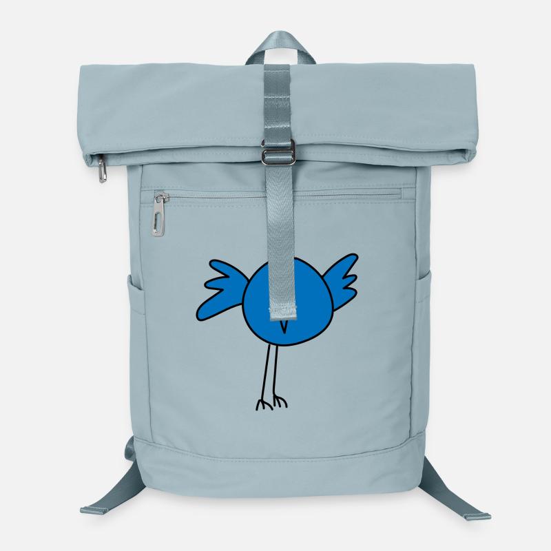 Playful bird face with blue accent Laptop Backpack