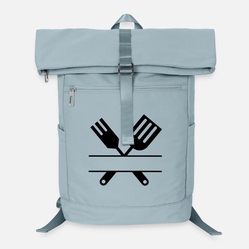 Barbecue emblem cutlery monogram Laptop Backpack