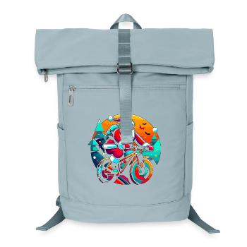 Santa Neon Bike Ride - Laptop Backpack - ice blue - Front