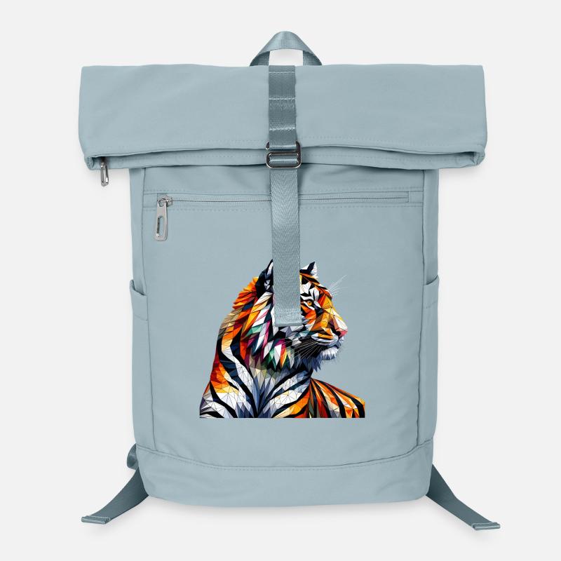 Geometric Tiger Art Print Laptop Backpack