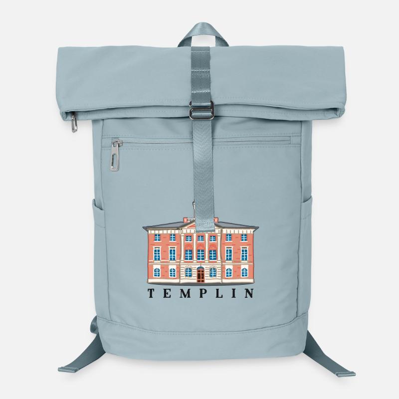 Templin, Uckermark, Brandenburg Drawing Town Hall Laptop Backpack