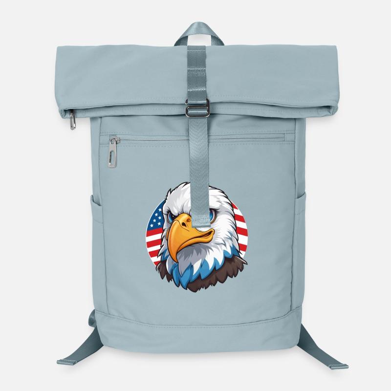 Drapeau des États-Unis Eaglehead Bald Eagle Sac à dos ordinateur