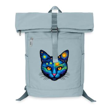 Cat - Laptop Backpack - ice blue - Front
