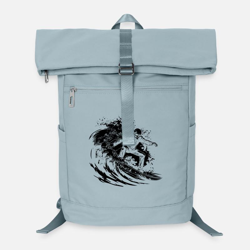 Dessin de squelette de surf Sac à dos ordinateur