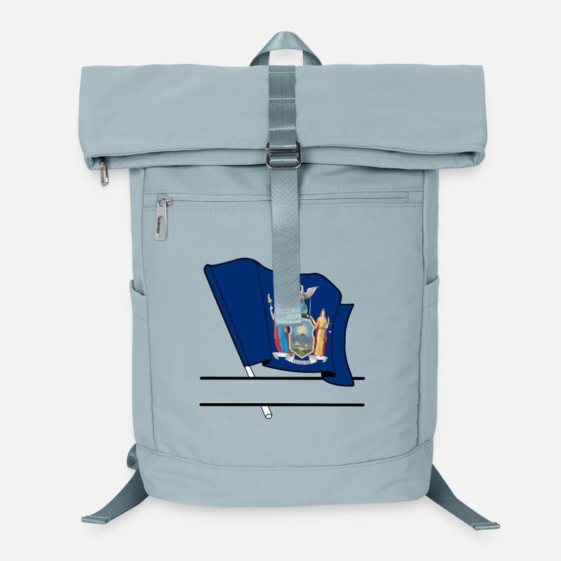 Flag New York text banner Laptop Backpack