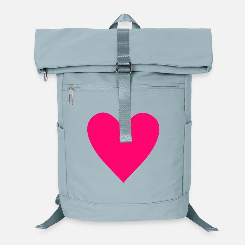 Leuchtendes Pinkes Herz Motiv Laptop-Rucksack 