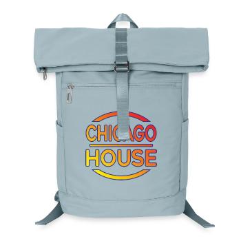 Chicago House Musik Typografie - Laptop-Rucksack  - Eisblau - Vorne