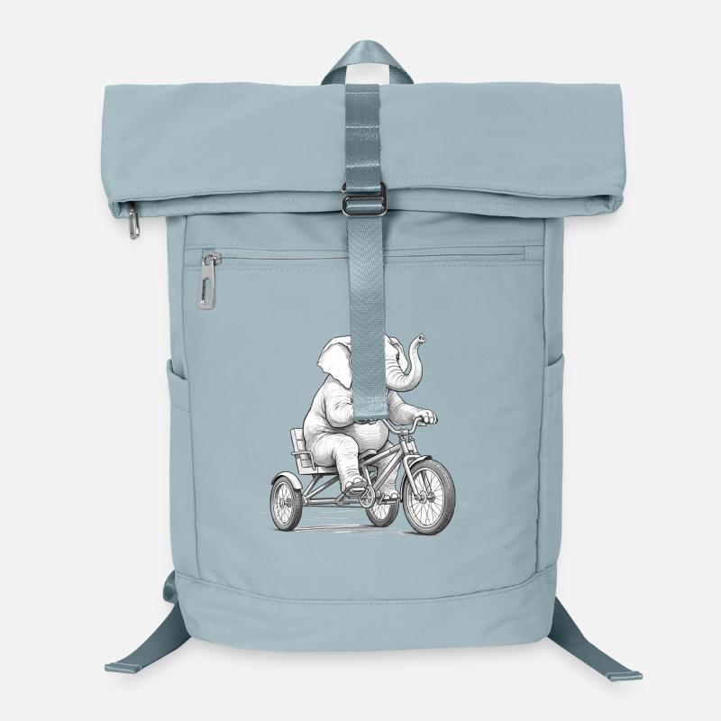 Éléphant sur un tricycle Sac à dos ordinateur