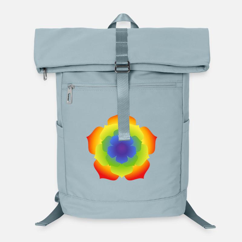 Rainbow Lotus Mandala Bloom Laptop Backpack