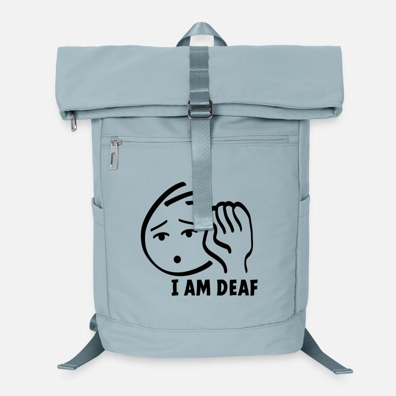 Ich bin taub, bitte schauen Sie mich an, wenn Sie sprechen. Laptop-Rucksack 