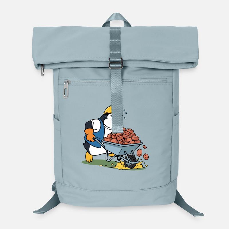 Un mignon artisan manchot ouvrier du chantier Sac à dos ordinateur