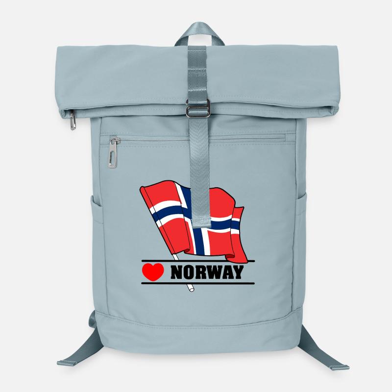 Drapeau norvégien avec cœur Sac à dos ordinateur