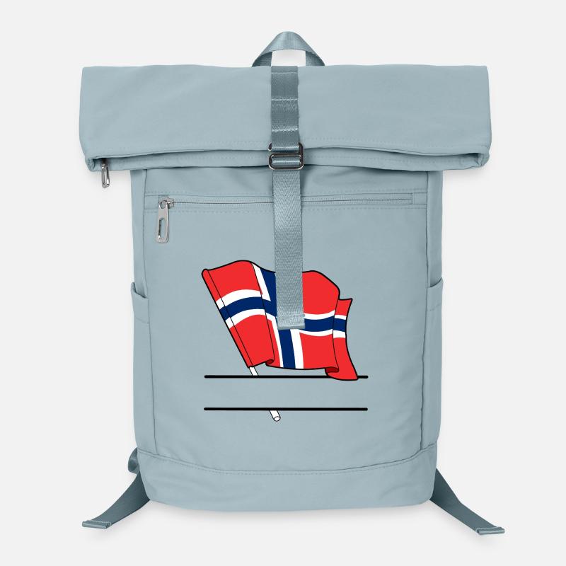 Norway Flag – Custom Text Laptop Backpack