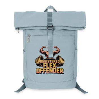 Registered Flex Offender - Funny Gym Tshirt - Laptop-Rucksack  - Eisblau - Vorne