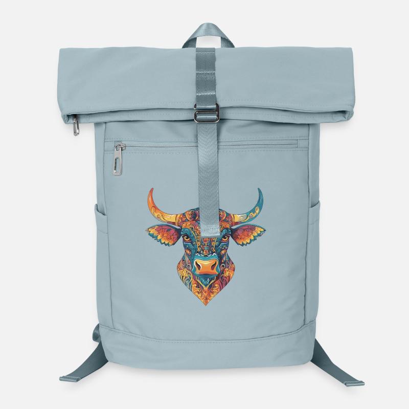 Bull Cattle Multicolored Laptop Backpack