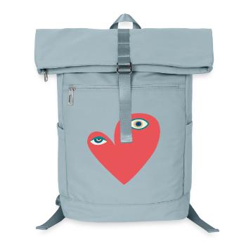Surreal Heart with Eyes - Laptop Backpack - ice blue - Front
