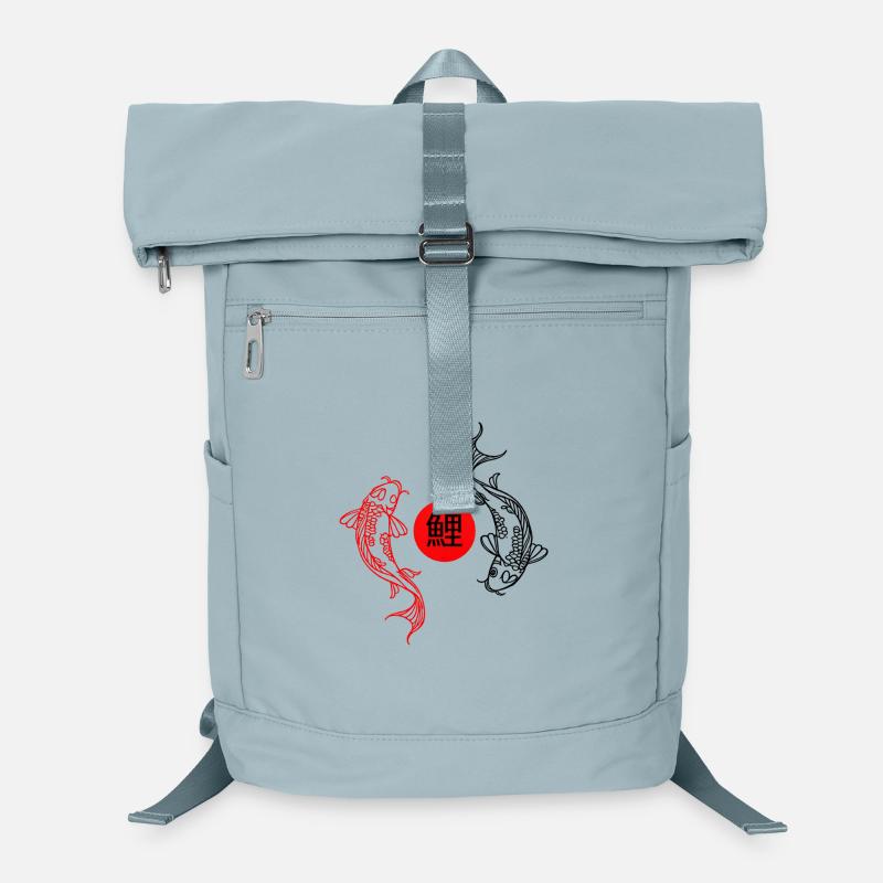 Koi im roten Zen-Kreis Laptop-Rucksack 