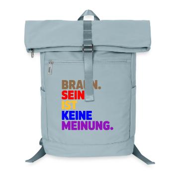 Being Tan Is Not an Opinion - Antifa Tee - Laptop Backpack - ice blue - Front