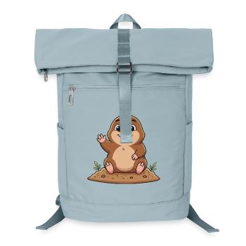 Fröhlicher Maulwurf - Laptop-Rucksack  - Eisblau - Vorne