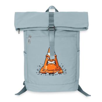 Angry cone in cartoon style - Laptop Backpack - ice blue - Front