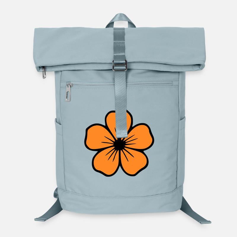 Hibiskus Blüte orangene Blumen Geschenk Muttertag Laptop-Rucksack 