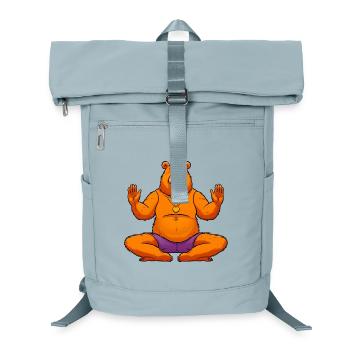 Yoga Bären - Laptop-Rucksack  - Eisblau - Vorne
