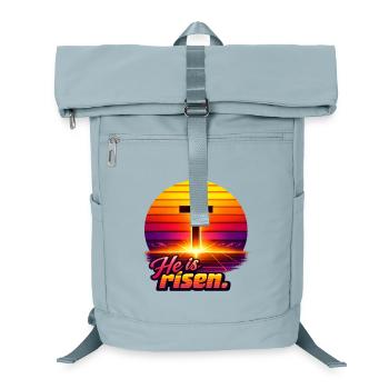 He is risen Sunset retro - Laptop-Rucksack  - Eisblau - Vorne