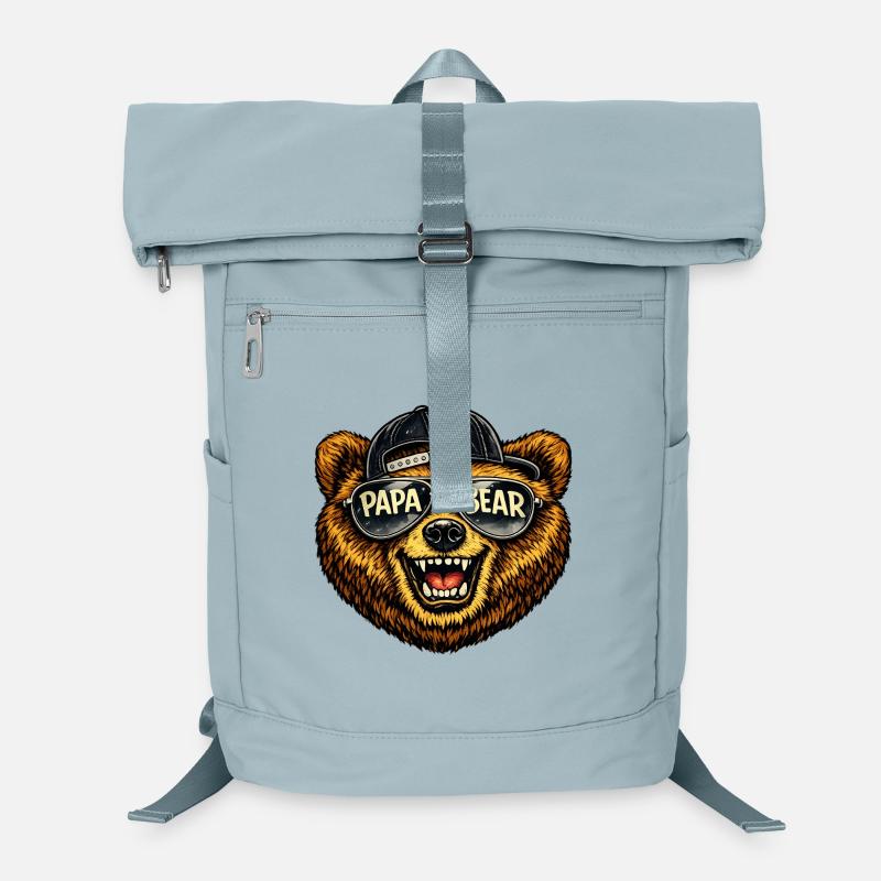 Design de la casquette de lunettes de soleil Papa Bear Sac à dos ordinateur