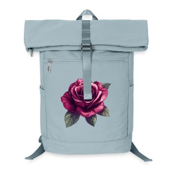 Dark Rose Blossom Illustration - Laptop Backpack - ice blue - Front