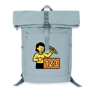Teacher Math 123 School - Laptop Backpack - ice blue - Front