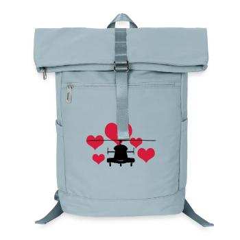 Heli mit 5 Herzen - Laptop-Rucksack  - Eisblau - Vorne